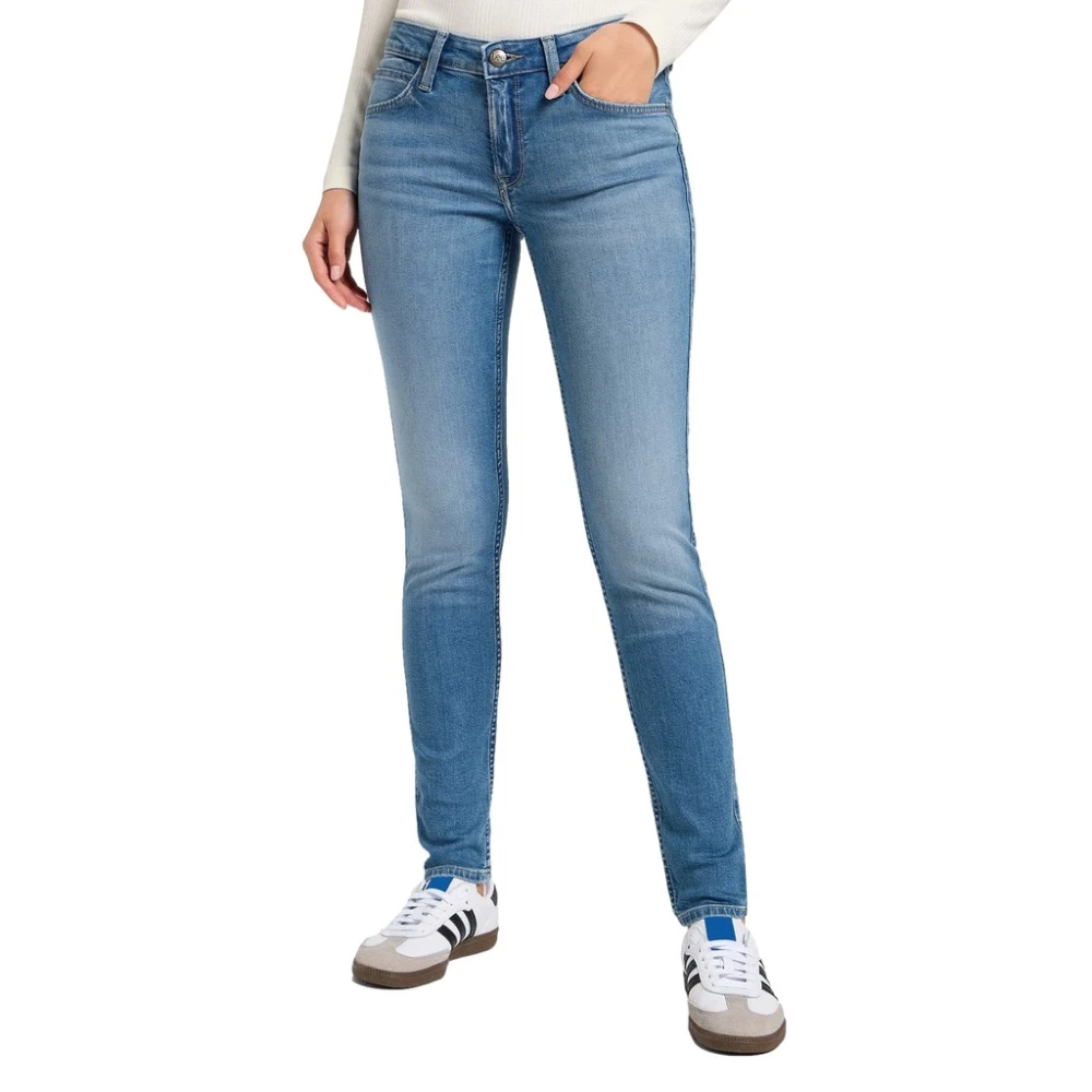 Lee Skinny Fit 5-Pocket Jeans met Logo Blue Dames