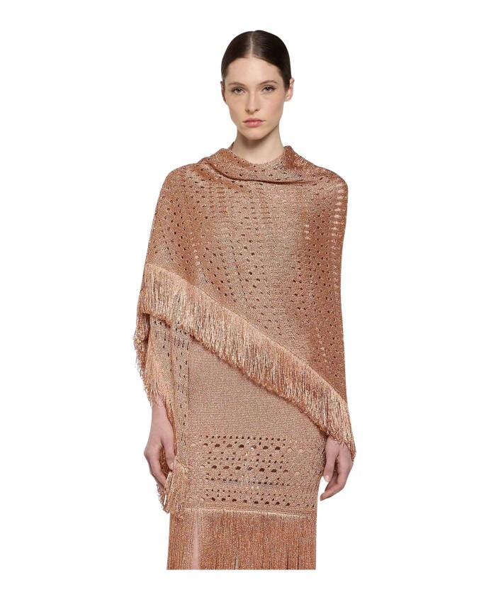 echarpe-lurex-rose-dore-avec-franges