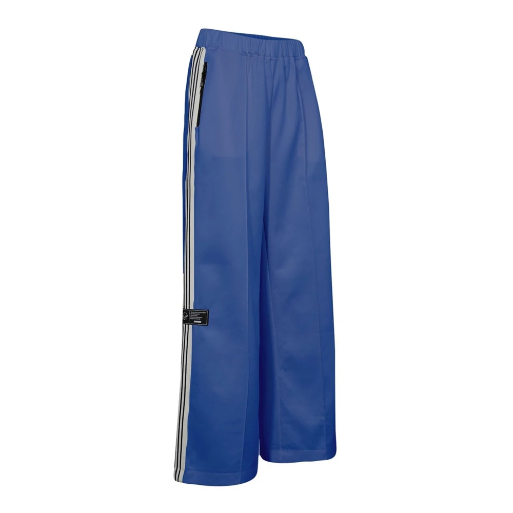 Haute L'amitié Women's Blue Baggy Track Tall Trousers - Wide Trousers - S - Trousers