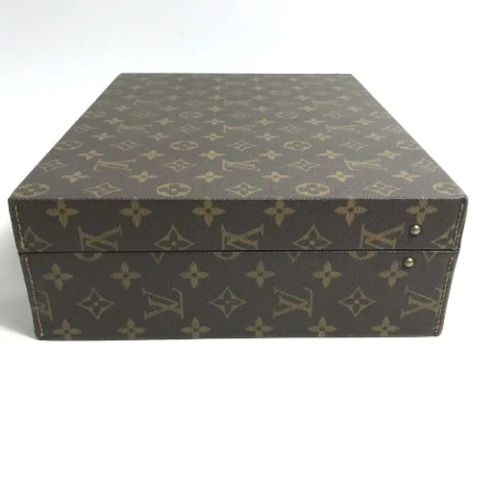 Louis Vuitton Vintage Pre-owned Cotton home-office Brown Dames