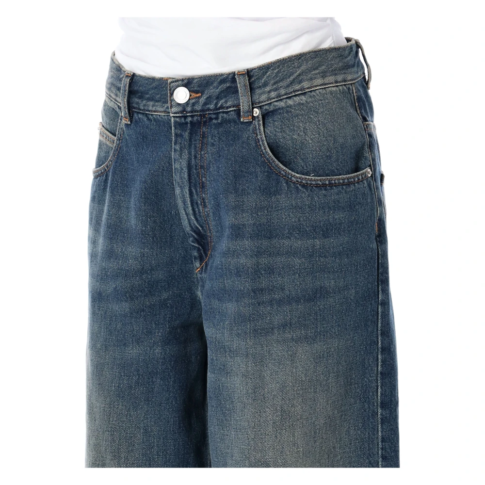 Isabel Marant Étoile Vervaagde Blauwe Denim Broek Blue Dames