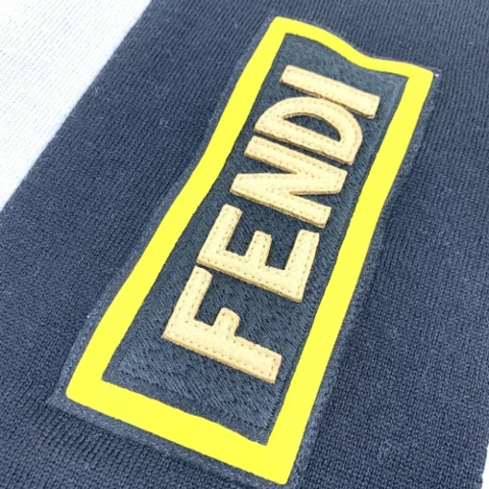 Fendi Vintage Pre-owned Wool scarves Black Dames