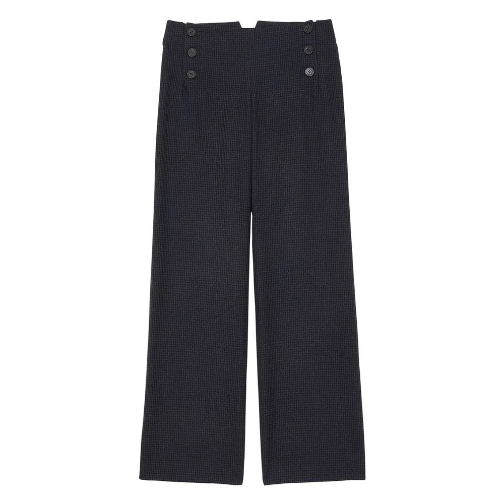 Ines De La Fressange Paris Gabriel blauw en zwarte broek Blue Dames