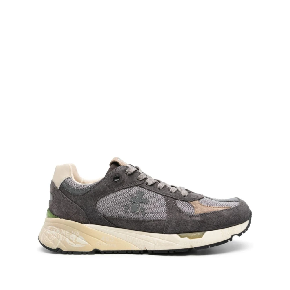 Premiata Nät- och Mockasneakers Gray, Herr