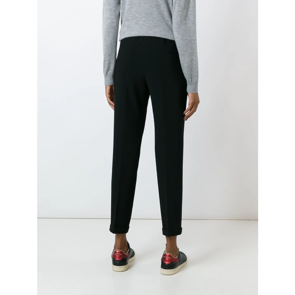 Alberto Biani Zwarte Color Block Rechte Broek Black Dames