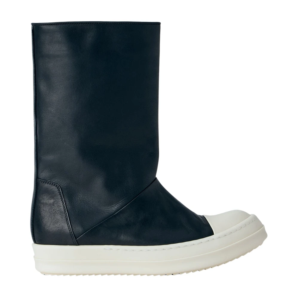 Rick Owens Donna Nero Tower High Leather Boots - Woman Boots Eu - 41 - Immagine 2
