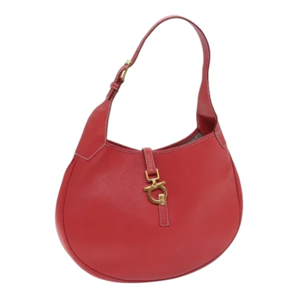 Salvatore Ferragamo Pre-owned Leather handbags Red Dames