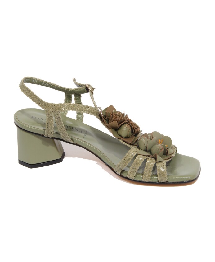 sandales-en-cuir-tresse-vert