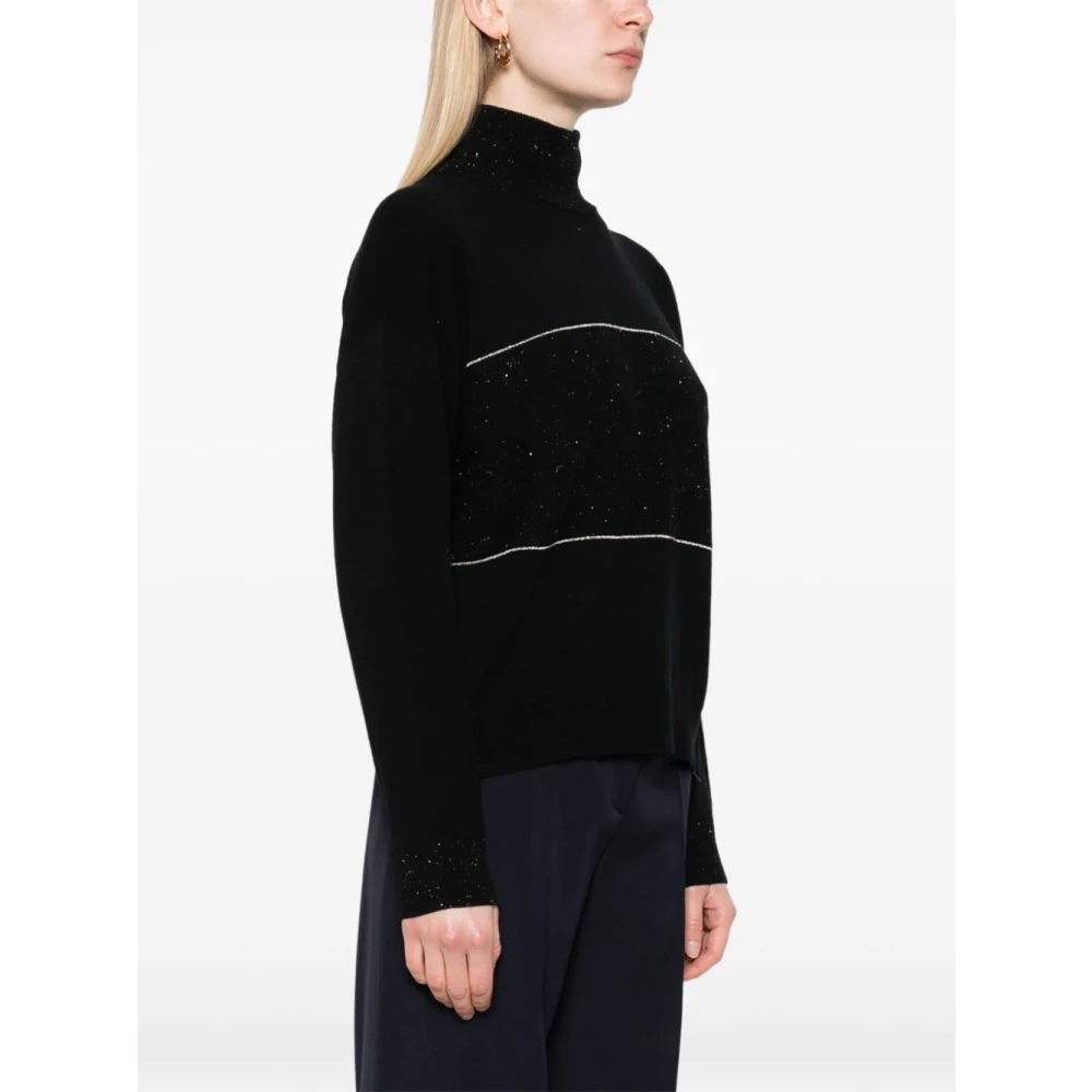 PESERICO Stijlvolle I05 Maglia Top Black Dames
