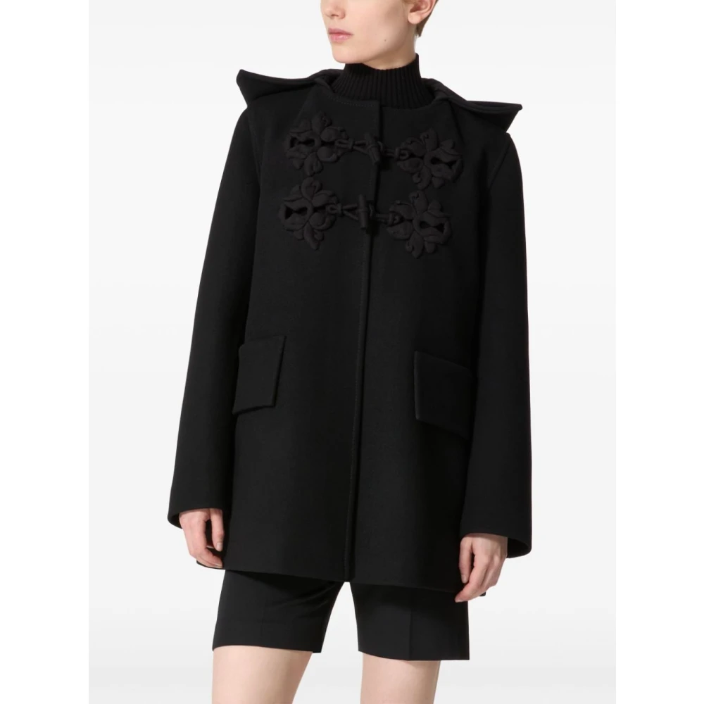 Valentino Garavani Zwarte Parka Jas voor Vrouwen Black Dames