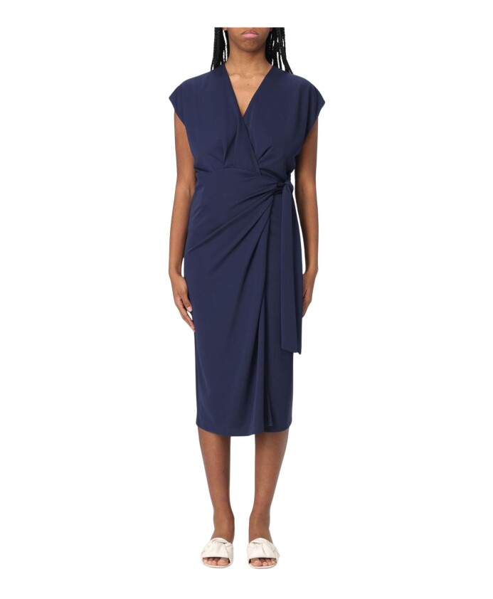 robe-midi-en-jersey-bleu