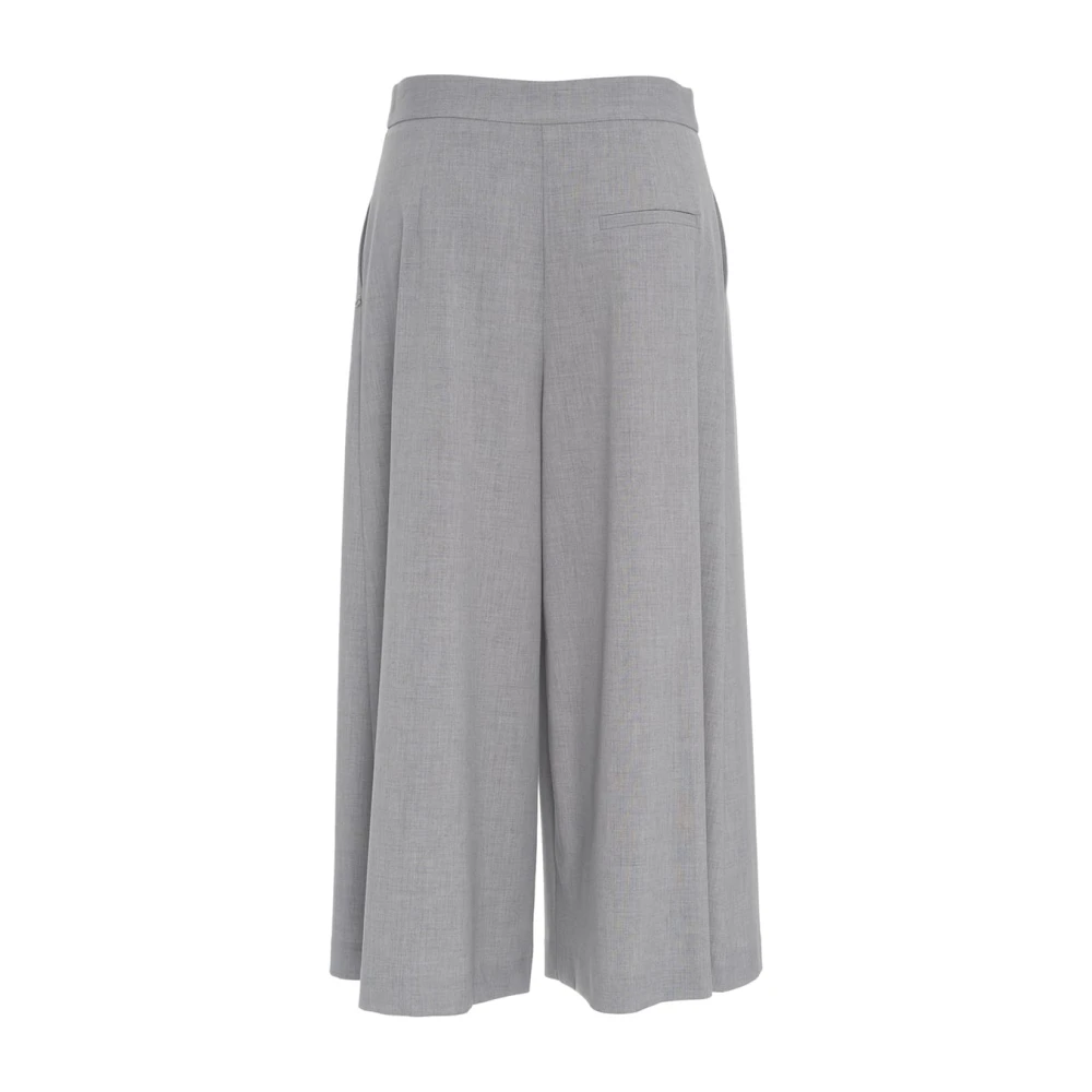 Ottod'Ame Grijze Bermuda's met Elegante Plooien Gray Dames