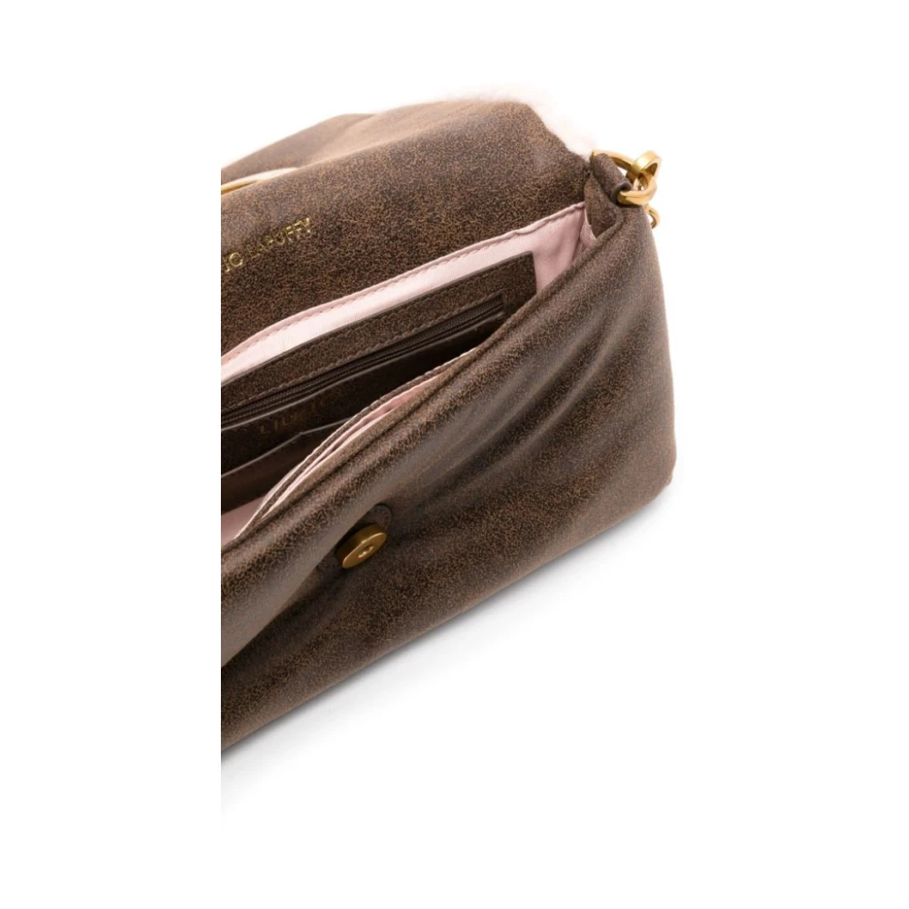 Liu Jo Bruine Schoudertas met Faux-Shearling Trim Brown Dames
