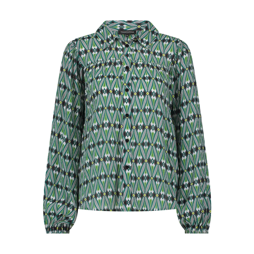 Tramontana Winter Criss Cross Blouse Green Dames