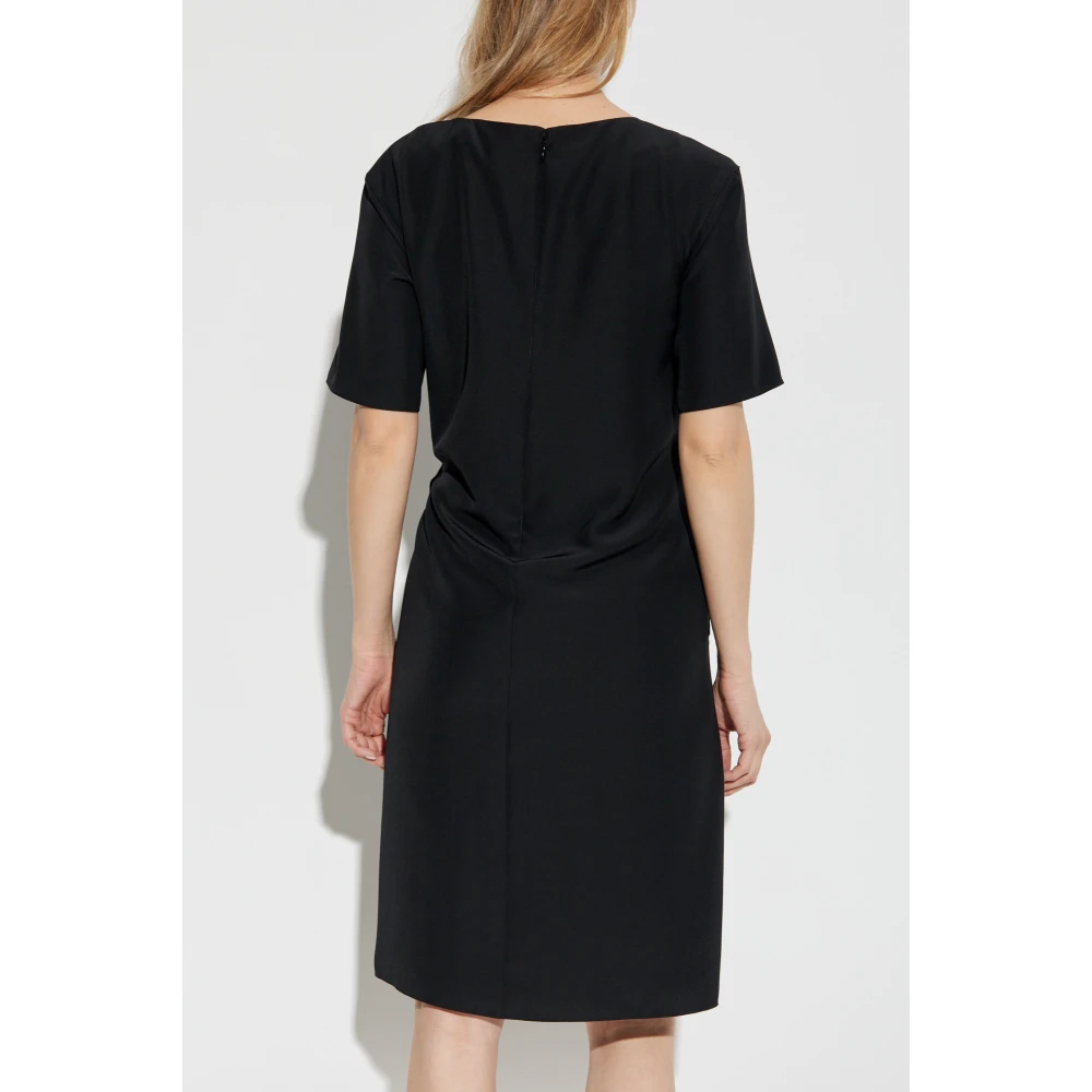 Emporio Armani Jurk met decoratieve zijstrik Black Dames
