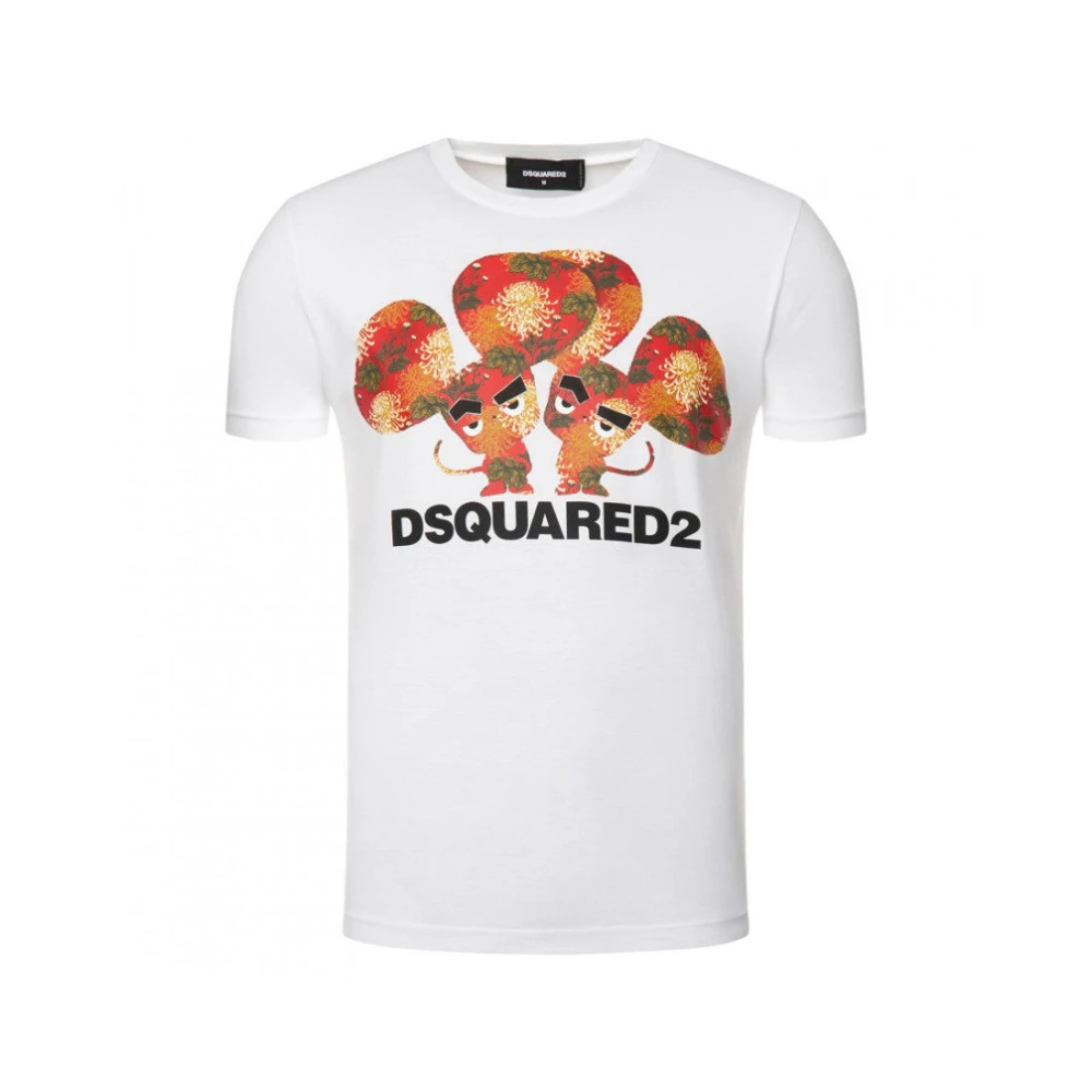 Dsquared2 Wit Cool Fit Katoenen T-Shirt White Heren