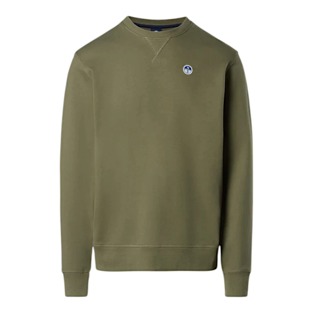 North Sails Herr Grön Sweatshirts & Hoodies Xl, Bomull, Bomull Logo Sweatshirt Långärmad