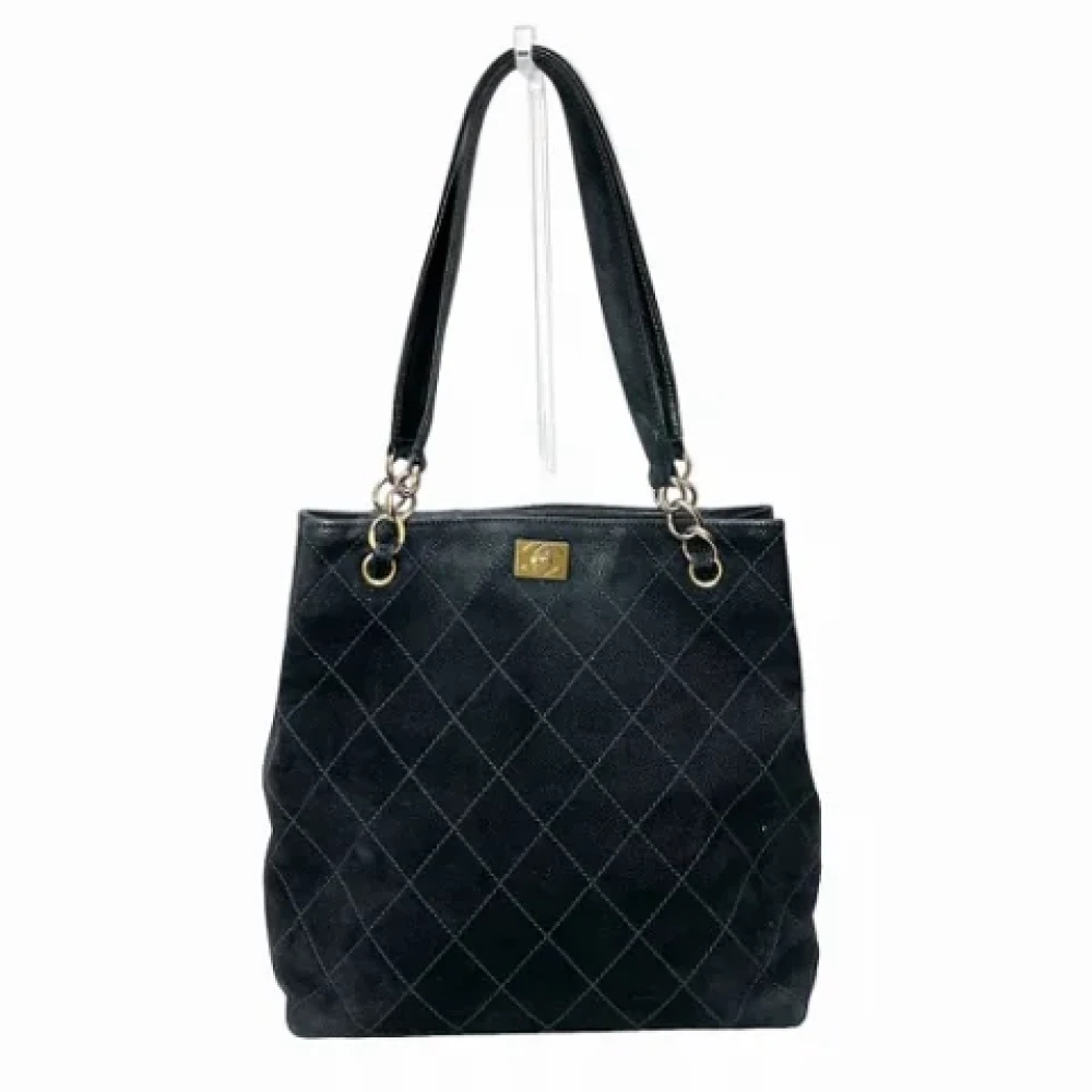 Chanel Vintage Pre-owned Suede chanel-bags Black Dames