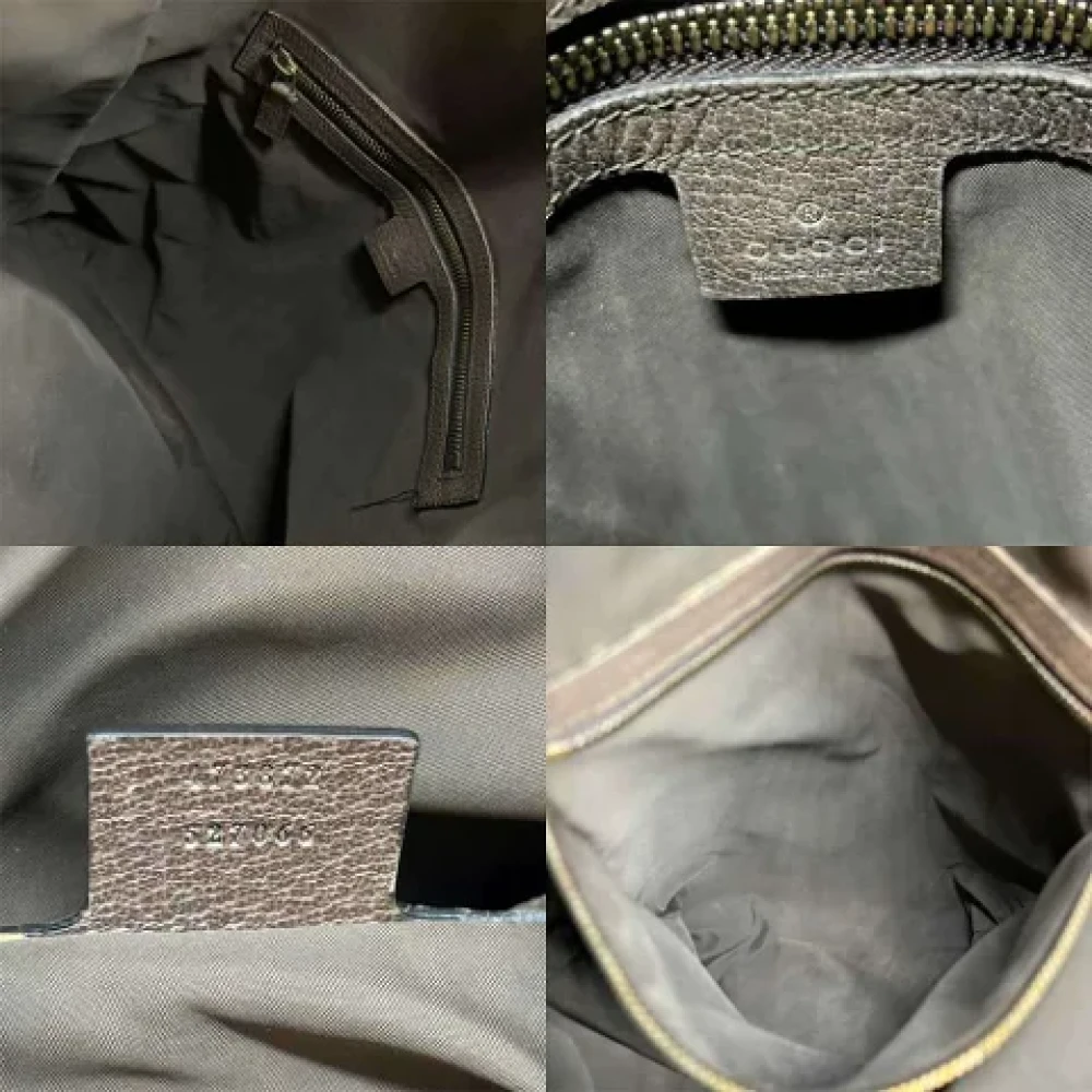 Gucci Vintage Pre-owned Canvas backpacks Beige Dames