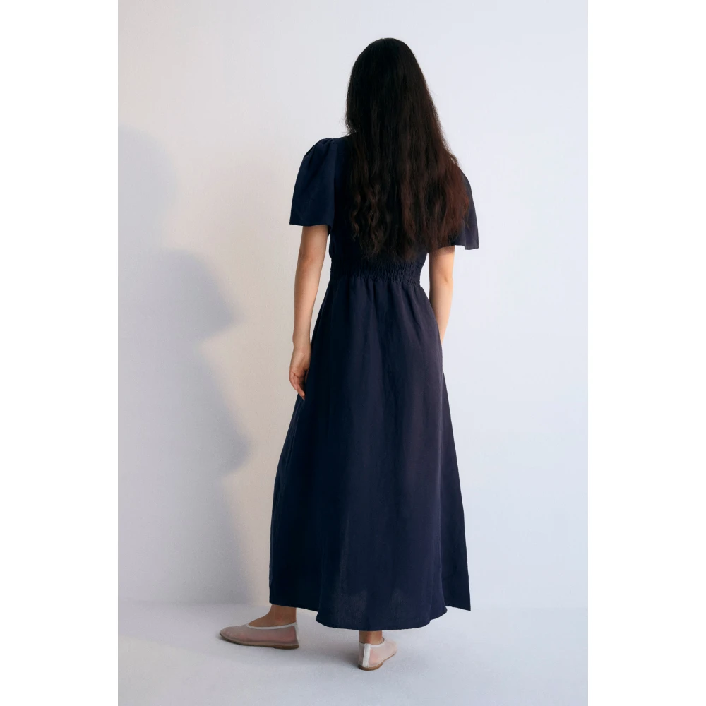 The New Society Hera Jurk Navy Blue Dames