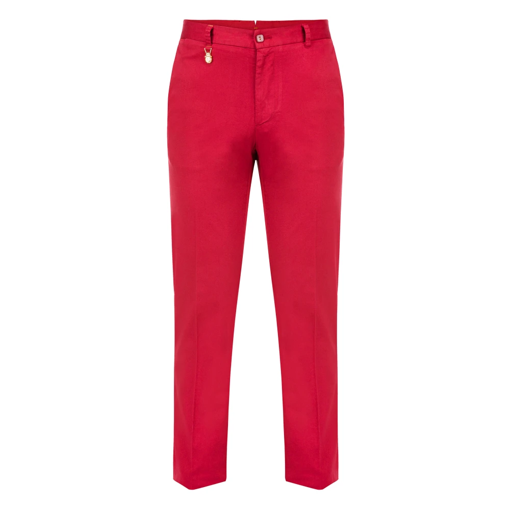 Billionaire Uomo Rosso - Chinos In Cotone Twill Stretch - Trousers - S