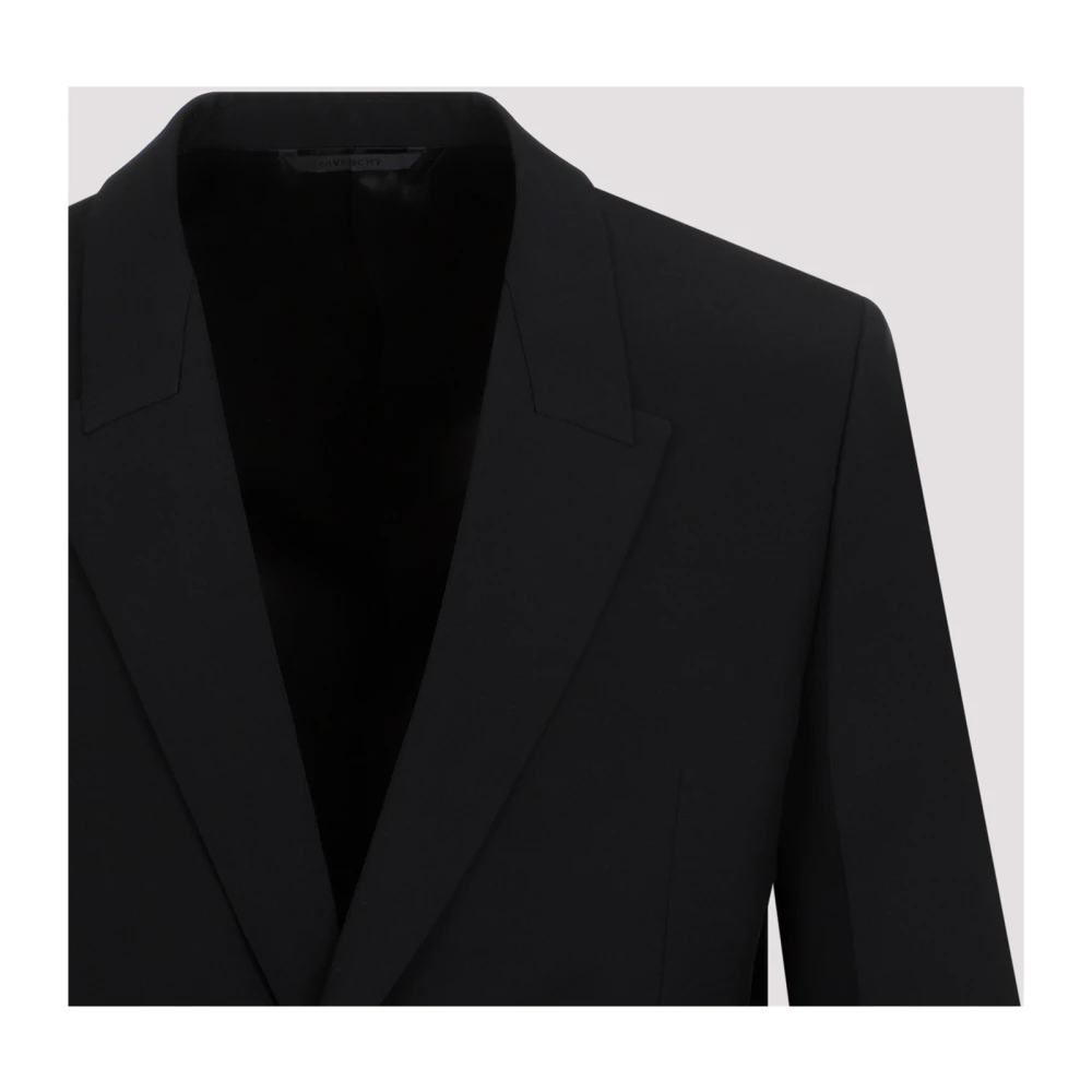 Givenchy Zwarte Wollen Jas Stijlvolle Heren Buitenkleding Black Heren