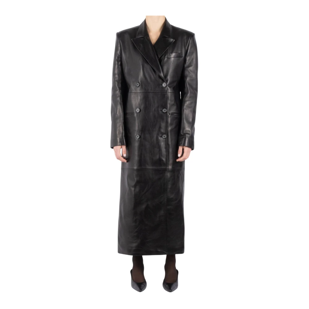 Magda Butrym Zwarte schapenvacht jas Black Dames