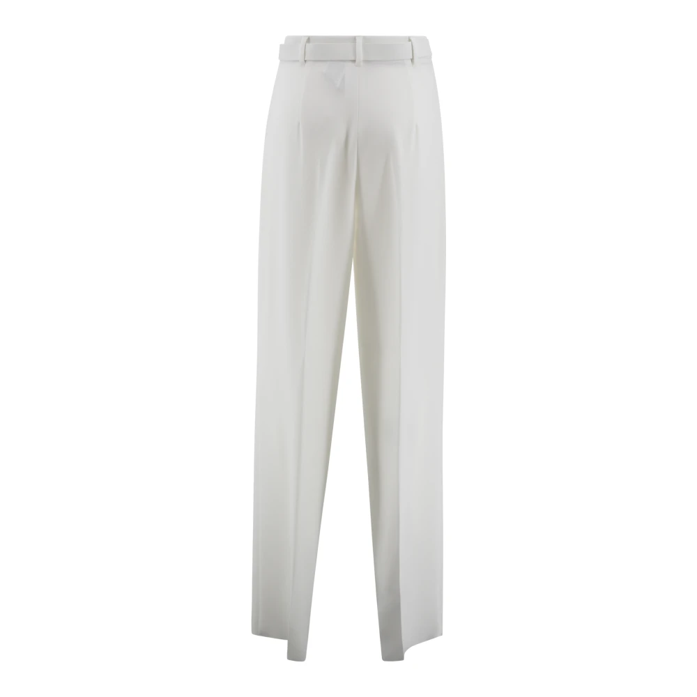 Max Mara Studio Witte Cady Broek met Franse Zakken White Dames