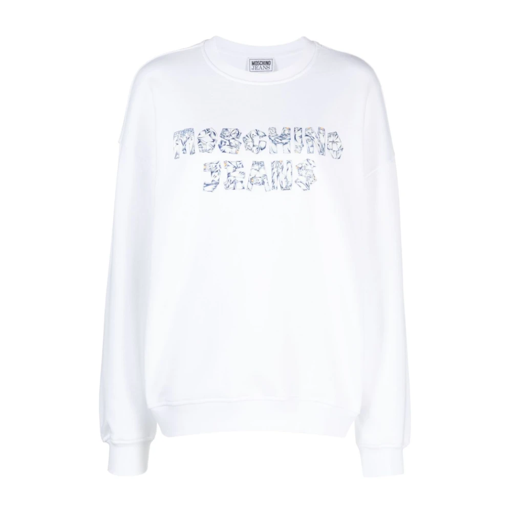Moschino Women's White Sweatshirts, M, Jeans Jumpers
