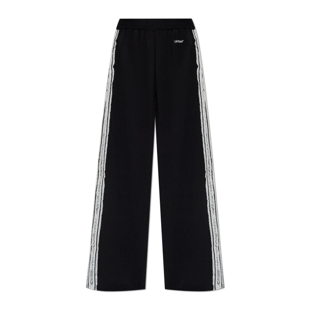 Off White Logo broek Black Dames