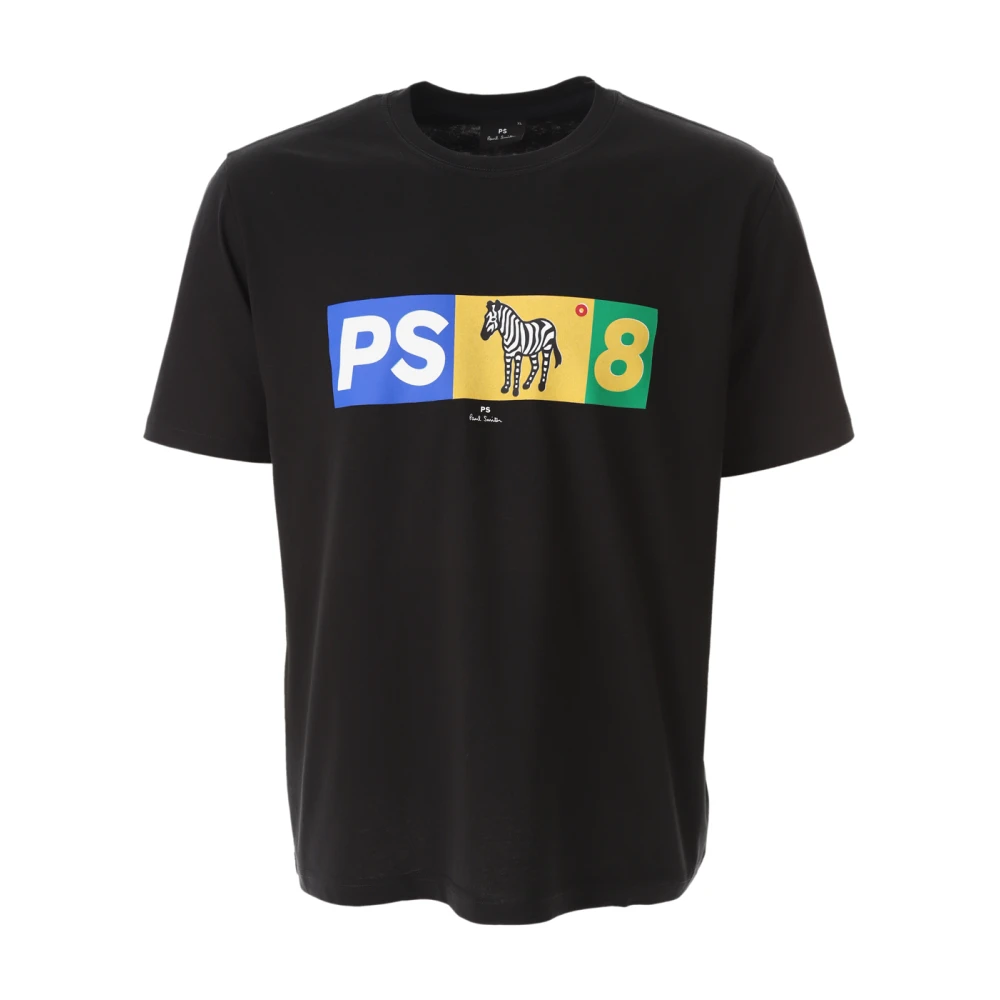 PS By Paul Smith Zwart Grafisch Print T-shirt Black Heren