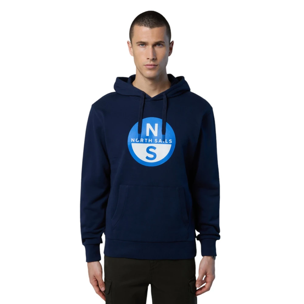 North Sails Hoodie Blue Heren