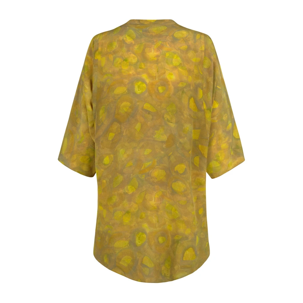 Cortana Oversized Zijden Shirt met Kimono Mouwen Multicolor Dames