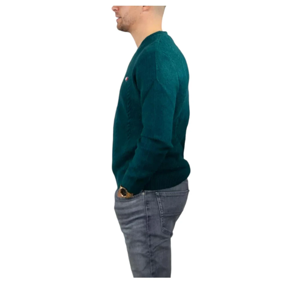 Tommy Hilfiger Slim Fit Gebreide Trui Green Heren