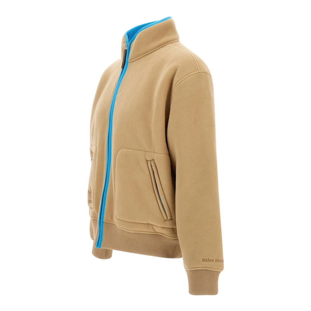 Adidas Zachte Fleecejas Beige Turquoise Beige Heren