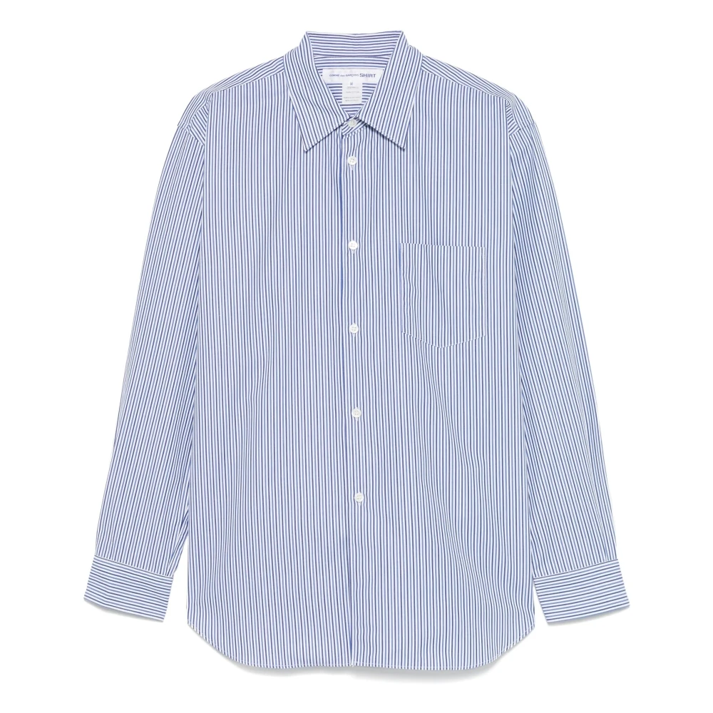 Comme des Garçons Gestreept Overhemd Blue Heren