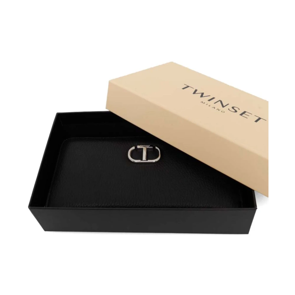 Twinset Zwarte rits rond portemonnee Black Dames