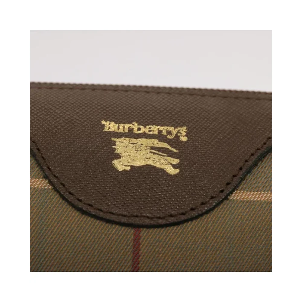 Burberry Vintage Pre-owned Canvas clutches Beige Dames