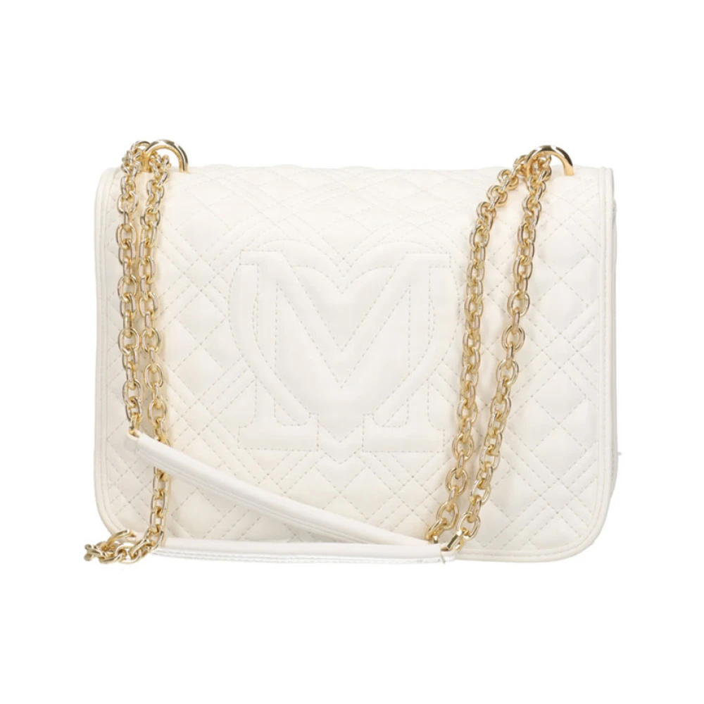 Moschino Witte Schoudertas Elegant en Praktisch White Dames
