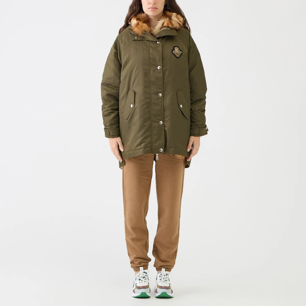 Ermanno Scervino Militair Groene Parka met Afneembare Vest Green Dames