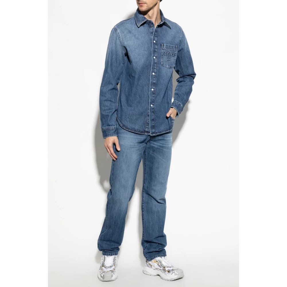 Versace Denim overhemd Blue Heren