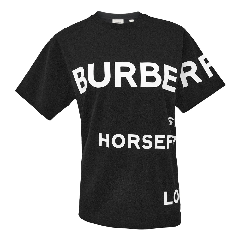 Burberry Handtekening Print T-shirt Black Heren
