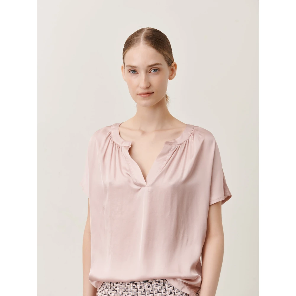 Jane Lushka Stralende Viscose Top | Rose Pink Dames