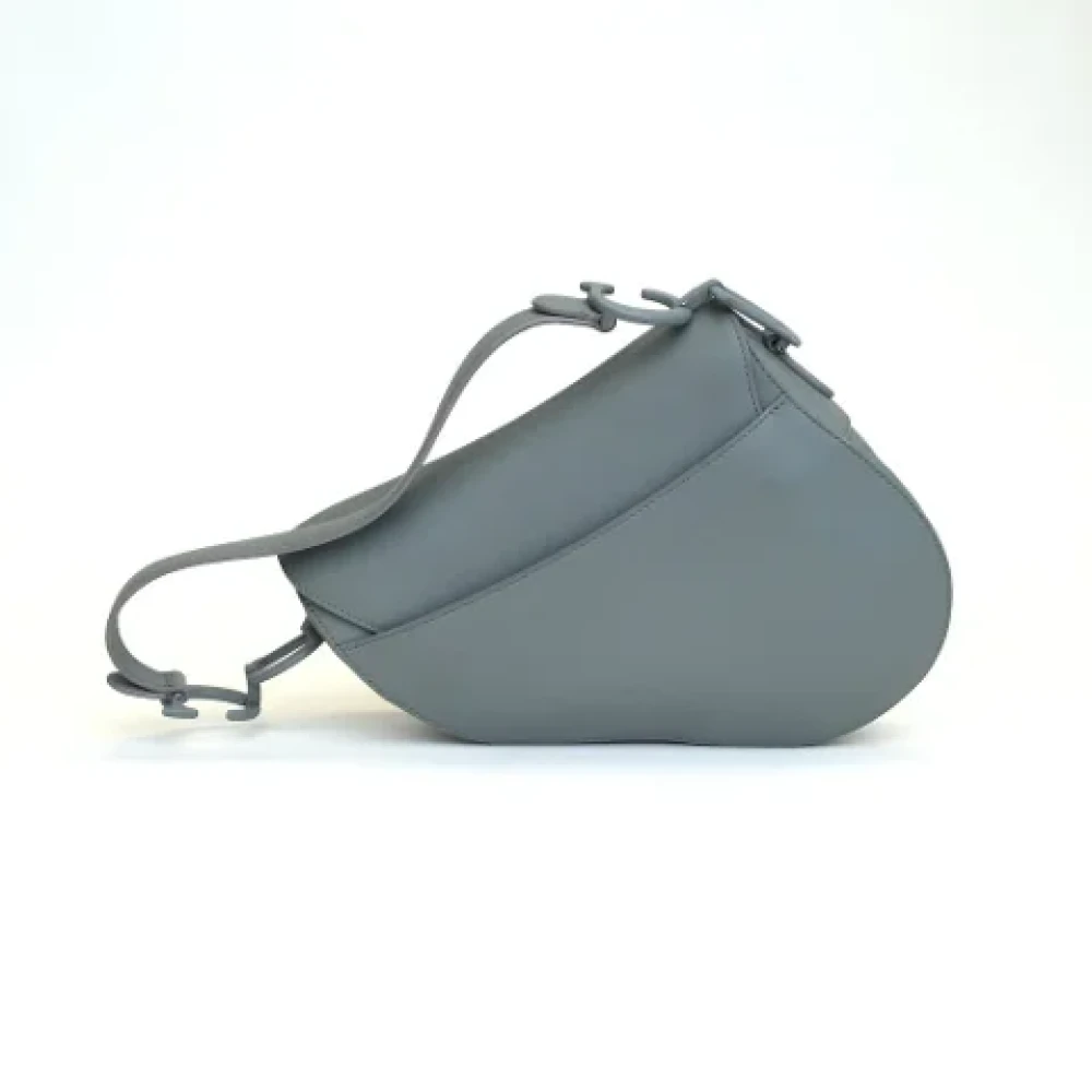Dior Vintage Pre-owned Leather dior-bags Gray Dames
