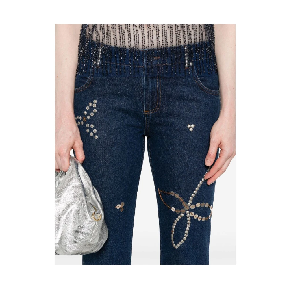 Siedrés Indigo Blauwe Denim Jeans Blue Dames