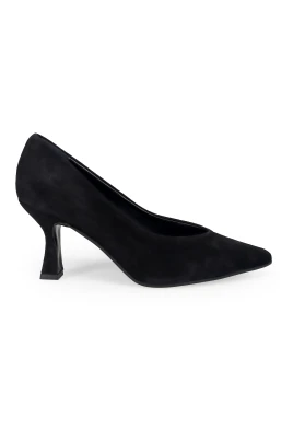 Svart Mocka Klackpumps