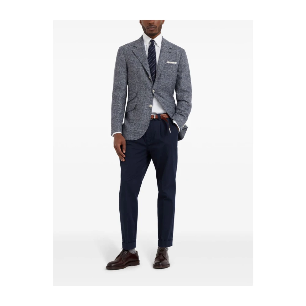 BRUNELLO CUCINELLI Blauwe Broek Stijlvol Blue Heren