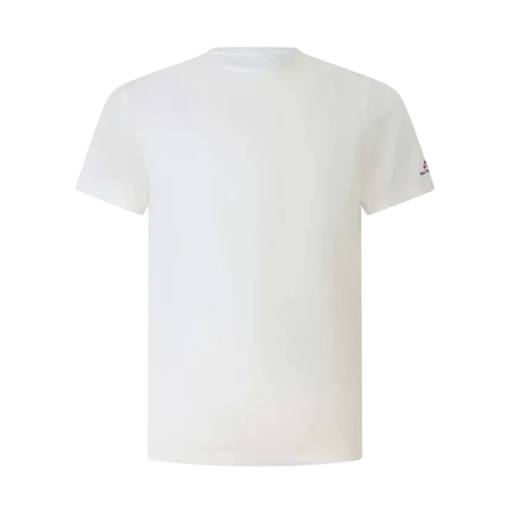 Peuterey Blauwe Zole 02 T-shirt met Piqué Textuur White Heren