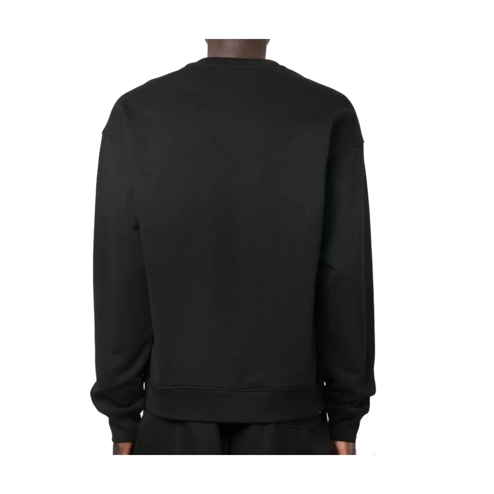 Moschino Zwart Logo Print Sweatshirt Black Heren