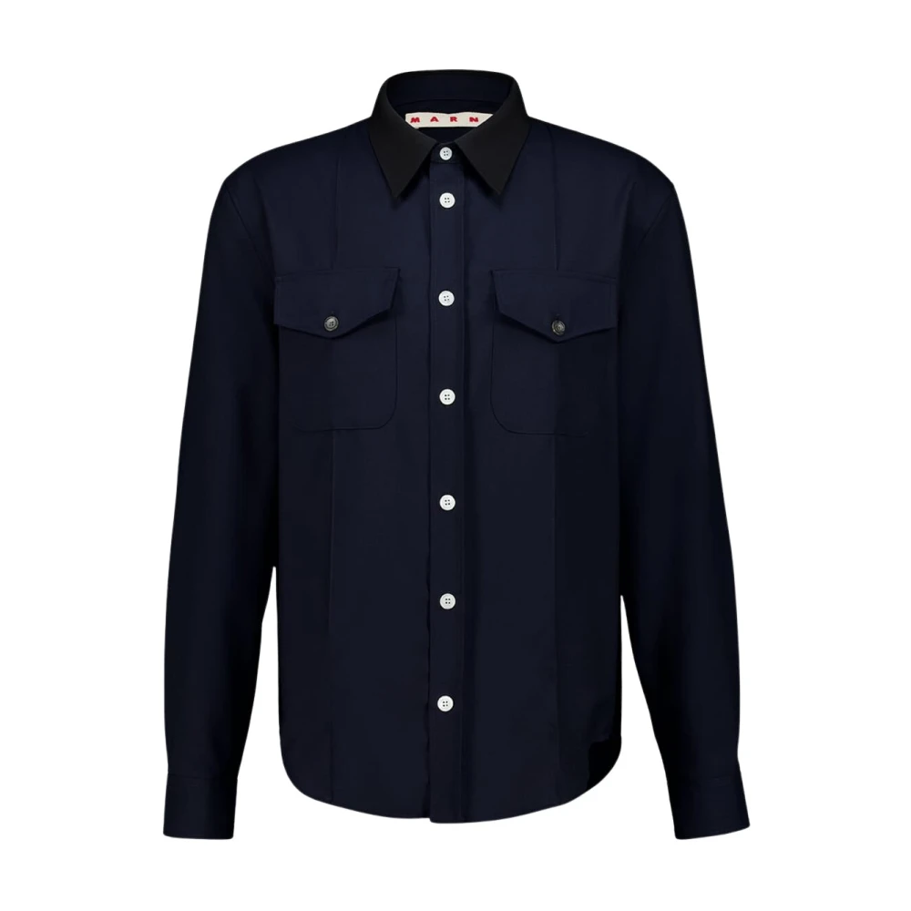 Marni Herren Blau Shirts, Mgröße: